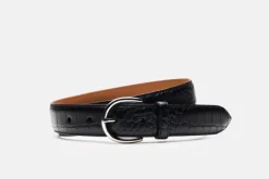 MORJAS Belts>The Belt BlackEmbossed