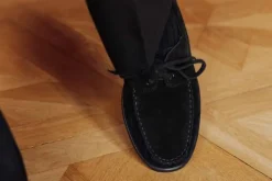 MORJAS Boat Shoes>The Boat Shoe BlackSuede