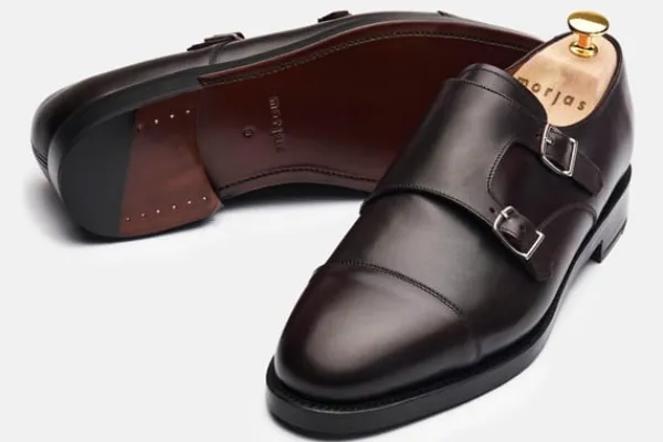 MORJAS Monk Straps>The Double Monkstrap BurgundyCalf