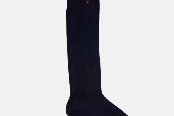 MORJAS Socks>The Sock NavyRibbed