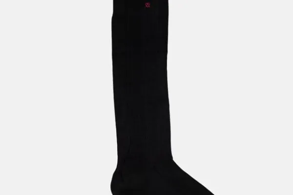 MORJAS Socks>The Sock BlackRibbed