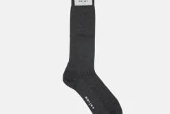 MORJAS Socks>The Sock MidGreyRibbed