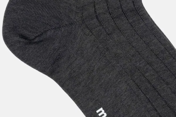 MORJAS Socks>The Sock MidGreyRibbed