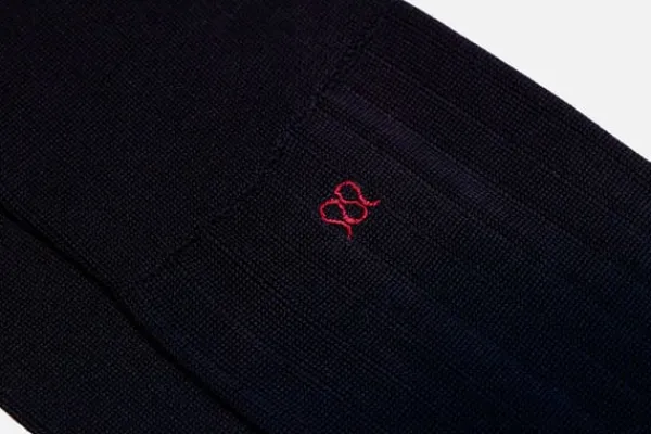 MORJAS Socks>The Sock NavyRibbed